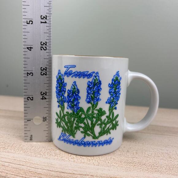 Vintage Texas Bluebonnets Mug State Flower Blue Bonnet Floral Home Decor Gift TX - Picture 2 of 7